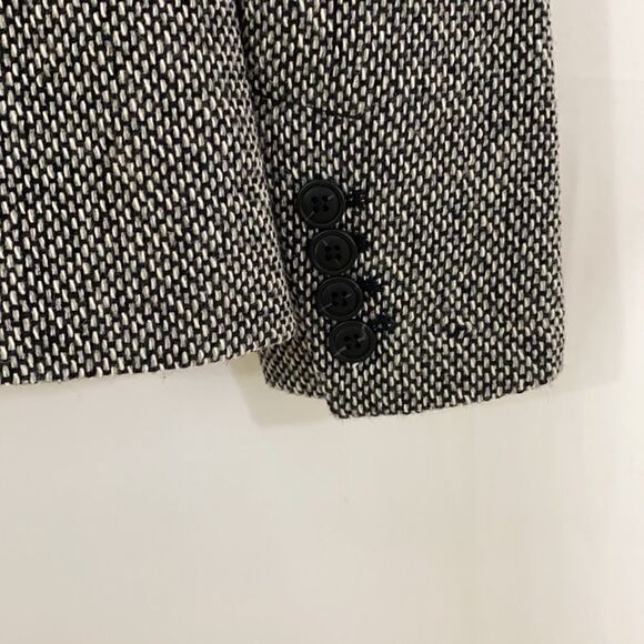 A new day Gray and Black Puff Sleeve Tweed Blazer - Picture 7 of 7